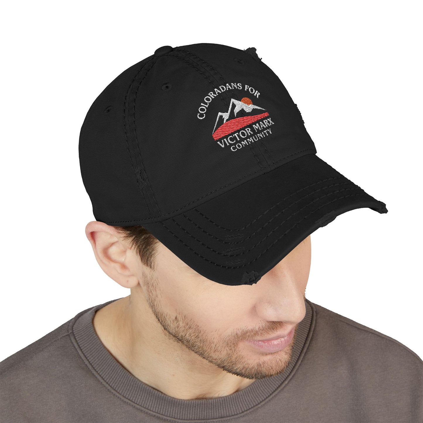 Victor Marx for Colorado | Distressed Embroidered Dad Hat | CFVM | Liberty & Victory Co.