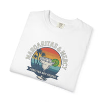 Christian Coastal T-Shirt | Margaritas & Mercy Vintage Sunset Palm Garment-Dyed Tee | Salt & Salvation | Liberty & Victory