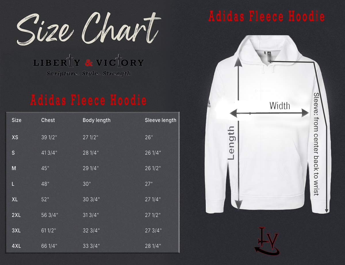Liberty Since 33 A.D. —Adidas Ultra Elite Performance Fleece Hoodie