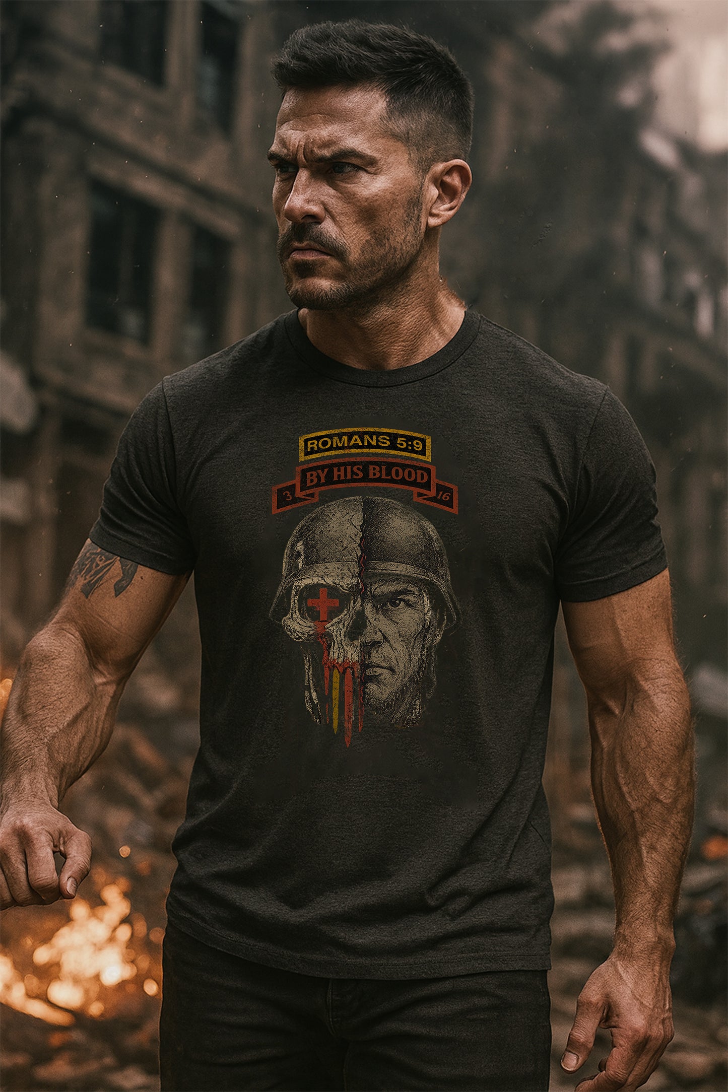 "Through Him "– 5:9 Premium Warrior Tee