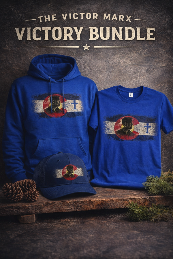 Victor Marx Victory Bundle-Premium Hoodie, Tee and Richardson 115 Hat