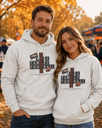 Faith & Sport | Fall Family Football — Premium Hoodie Faith Runs Through It-Denver Edition | Game Day Faith Hoodie | Veteran-Owned Small Business | Liberty & Victory Co.
