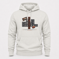 Faith & Sport | Fall Family Football — Premium Hoodie Faith Runs Through It-Denver Edition | Game Day Faith Hoodie | Veteran-Owned Small Business | Liberty & Victory Co.