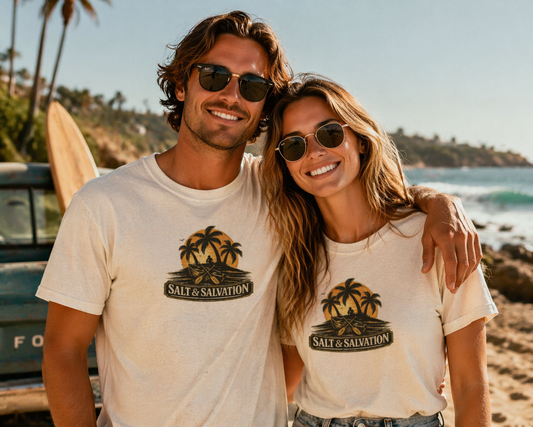 Christian Faith T-Shirt | Salt & Salvation Island Crest Founders Line | Salt & Salvation | Liberty & Victory