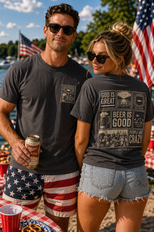 Christian Patriotic T-Shirt | God Is Great, Beer Is Good Everyday Essentials | Built for Daily Wear | Salt & Salvation | Liberty & Victory