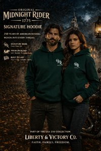Christian Patriotic Hoodie | OMR Original 1775 Signature Line | Liberty-In-One | Liberty & Victory