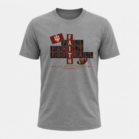 Christian | Fall Family Football — T-Shirt Faith Runs Through It-Indiana Hoosiers Edition | Game Day Faith Tee | Veteran-Owned Small Business | Liberty & Victory Co.