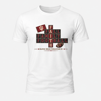 Christian | Fall Family Football — T-Shirt Faith Runs Through It-Indiana Hoosiers Edition | Game Day Faith Tee | Veteran-Owned Small Business | Liberty & Victory Co.