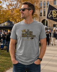 Mountain Faith | Fall Family Football — T-Shirt Faith Runs Through It-CU Buffaloes Edition | Game Day Faith Tee | Veteran-Owned Small Business | Liberty & Victory Co.