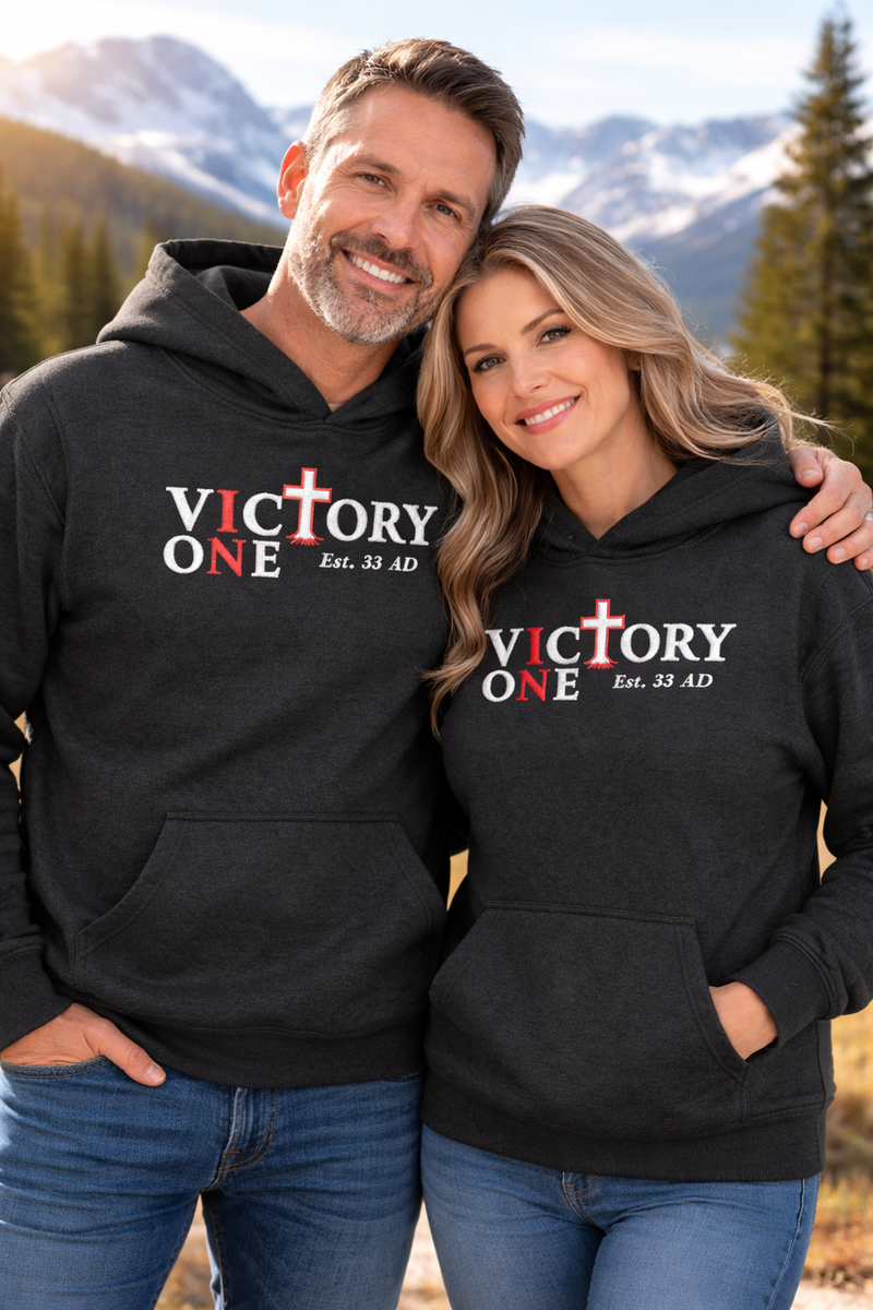 Victory-In-One™ Ultra Premium Embroidered Hoodie | Est. 33 AD