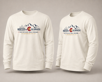 Mountain Faith | Rooted in Colorado — Long Sleeve Tee | Mountain Skyline + Colorado C Crest | Veteran-Owned Small Business | Liberty & Victory Co.