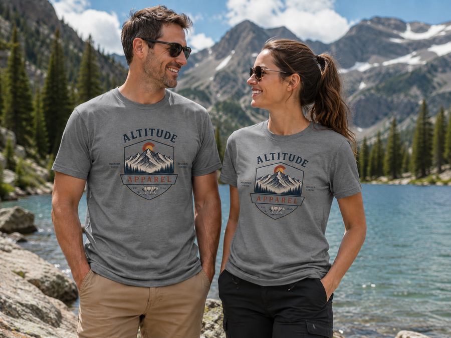 Christian | Altitude Apparel — T-Shirt | Mountain Faith × Higher Living | Est. 33 AD | Veteran-Owned Small Business | Liberty & Victory Co.