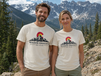 Mountain Faith | Higher Ground — T-Shirt | Colorado Flag Sunset Graphic | Veteran-Owned Small Business | Liberty & Victory Co.