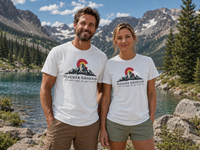 Mountain Faith | Higher Ground — T-Shirt | Colorado Flag Sunset Graphic | Veteran-Owned Small Business | Liberty & Victory Co.