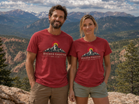 Mountain Faith | Higher Ground — T-Shirt | Colorado Flag Sunset Graphic | Veteran-Owned Small Business | Liberty & Victory Co.