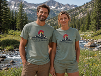 Mountain Faith | Higher Ground — T-Shirt | Colorado Flag Sunset Graphic | Veteran-Owned Small Business | Liberty & Victory Co.