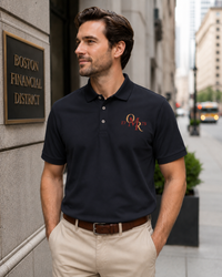 Patriotic Faith | Original Midnight Rider — Men's Polo OMR + 1775 Embroidery | Veteran-Owned Small Business | Liberty & Victory Co.
