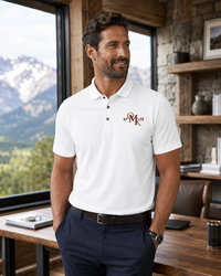 Patriotic Faith | Original Midnight Rider — Men's Polo OMR + 1775 Embroidery | Veteran-Owned Small Business | Liberty & Victory Co.