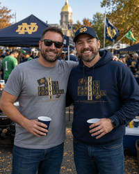 Faith & Sport | Fall Family Football — Hoodie | Faith Runs Through It-Notre Dame Edition | Game Day Faith Hoodie | Veteran-Owned Small Business | Liberty & Victory Co.