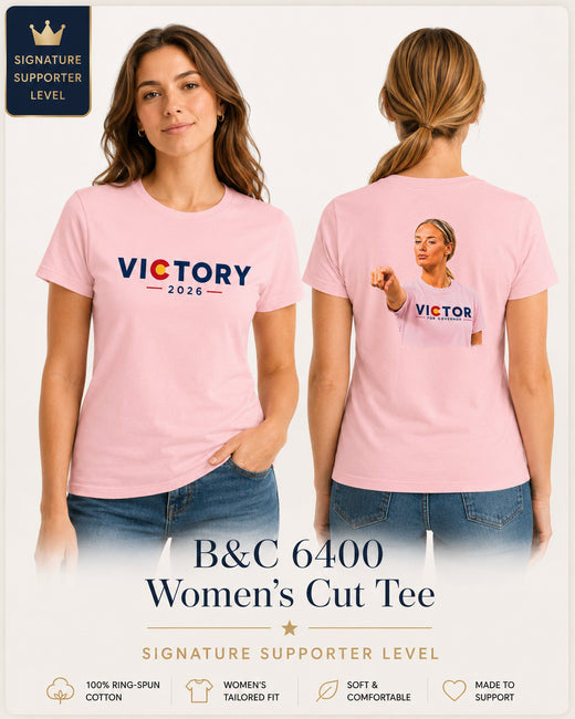 Victory 2026 Women's T-Shirt |Supporter Tee | B&C 6400 Women's Cut | Front + Back Print