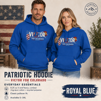 Patriotic Hoodie | Victor for Colorado American Flag Design | Veteran-Owned | Liberty & Victory Co.