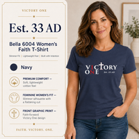 Faith & Sport Women's T-Shirt | Victory One Minimalist Graphic Tee | Veteran-Owned | Liberty & Victory Co.
