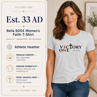 Faith & Sport Women's T-Shirt | Victory One Minimalist Graphic Tee | Veteran-Owned | Liberty & Victory Co.