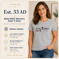 Faith & Sport Women's T-Shirt | Victory One Minimalist Logo Tee | Veteran-Owned | Liberty & Victory Co.