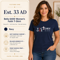 Faith & Sport Women's T-Shirt | Victory One Minimalist Logo Tee | Veteran-Owned | Liberty & Victory Co.