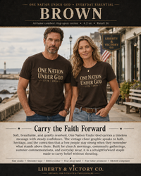 Christian Patriotic T-Shirt | One Nation Under God 1776–2026 USA 250 Founders Line | Veteran-Owned | Liberty & Victory Co.