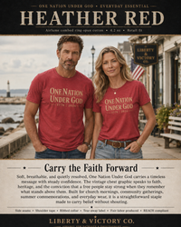 Christian Patriotic T-Shirt | One Nation Under God 1776–2026 USA 250 Founders Line | Veteran-Owned | Liberty & Victory Co.
