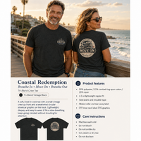 Coastal Faith T-Shirt | Move On — Breathe In Breathe Out Coastal Redemption New Orleans Streetcar | Salt & Salvation Line | Veteran-Owned | Liberty & Victory Co.