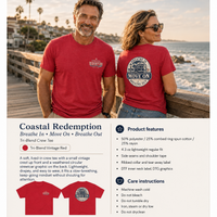 Coastal Faith T-Shirt | Move On — Breathe In Breathe Out Coastal Redemption New Orleans Streetcar | Salt & Salvation Line | Veteran-Owned | Liberty & Victory Co.