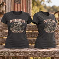 Patriotic Faith | Daughters of the Revolution — Sybil Edition-The Call to Arms Women's T-Shirt | Veteran-Owned Small Business | Liberty & Victory Co.