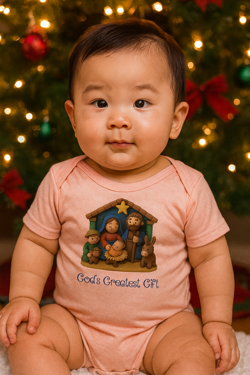 Christian T-Shirt God's Greatest Gift Infant One Design - front view - Liberty & Victory