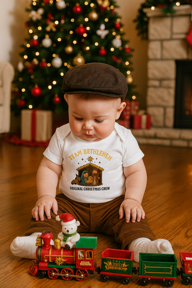 Christian T-Shirt Team Bethlehem Infant Bodysuit Design - front view - Liberty & Victory