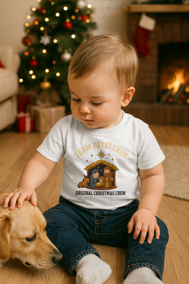 Christian T-Shirt Team Bethlehem Toddler T Design - front view - Liberty & Victory
