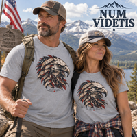 Patriotic | Num Videtis — Can't You See T-Shirt Eagle & We the People Graphic | Veteran-Owned Small Business | Liberty & Victory Co.