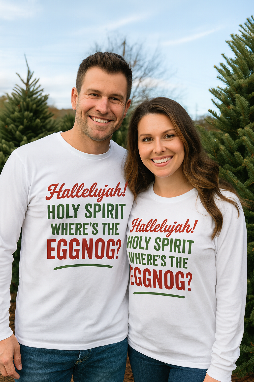 Where's The Eggnog Sueded Unisex Long Sleeve T-Shirt