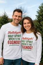 Where's The Eggnog Sueded Unisex Long Sleeve T-Shirt