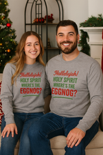 Where's The Eggnog Sueded Unisex Long Sleeve T-Shirt