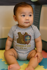 Apparel – Title: Armor of God Kids Onesie – Eph. 6:11