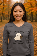 Apparel – Spirit Ghost Ladies Long Sleeve V-Neck