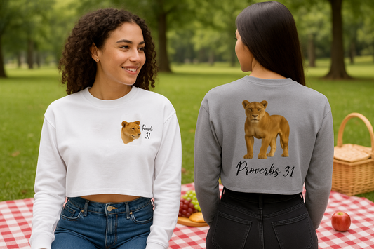 Hoodie – Proverbs 31 Lioness Cropped Fleece Crew