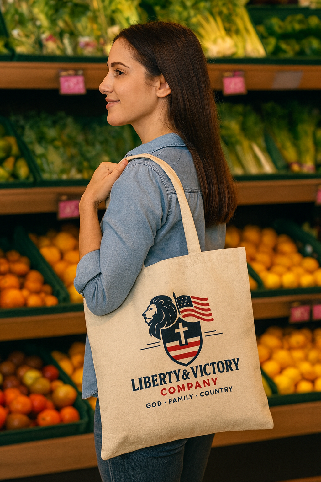 Liberty and Victory Cotton Tote