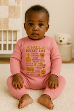 Fall Bucket List Infant Fleece Bodysuit