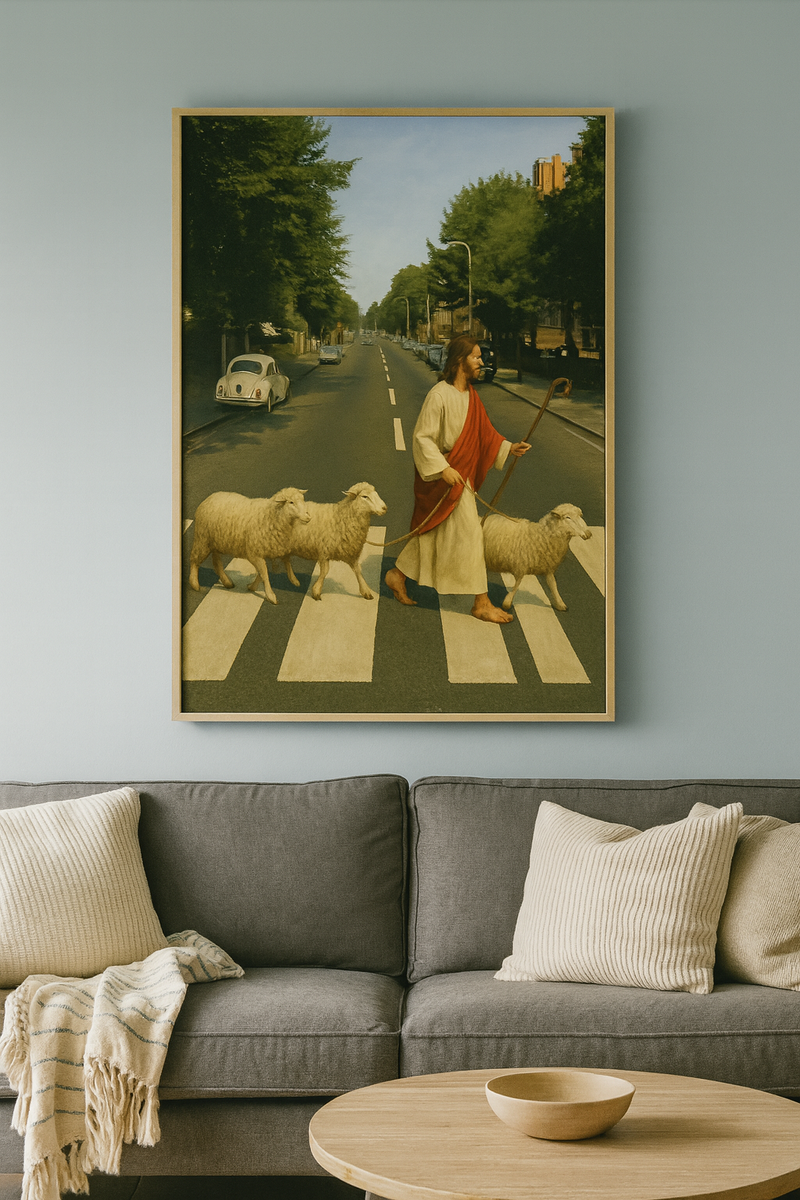 Jesus Leading His Flock – Abbey Road Poster