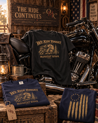 Patriotic Faith | We Ride Tonight — T-Shirt Original Midnight Rider 1775 The Ride Continues | Veteran-Owned Small Business | Liberty & Victory Co.