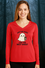Apparel – Spirit Ghost Ladies Long Sleeve V-Neck