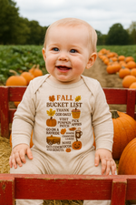 Fall Bucket List Infant Fleece Bodysuit